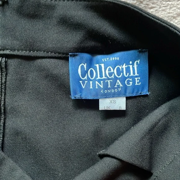 Collectif Vintage Black Dressy Vintage Pants - Picture 3 of 6